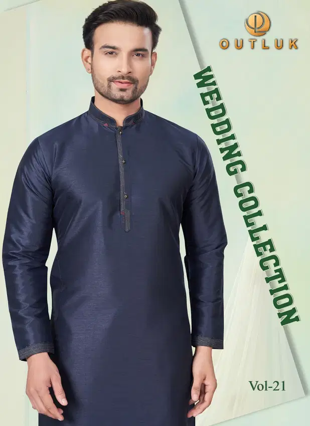 Outluk Wedding Collection Vol 21 Pure Silk Mens Wholesale Kurta Pajama Manufacturers